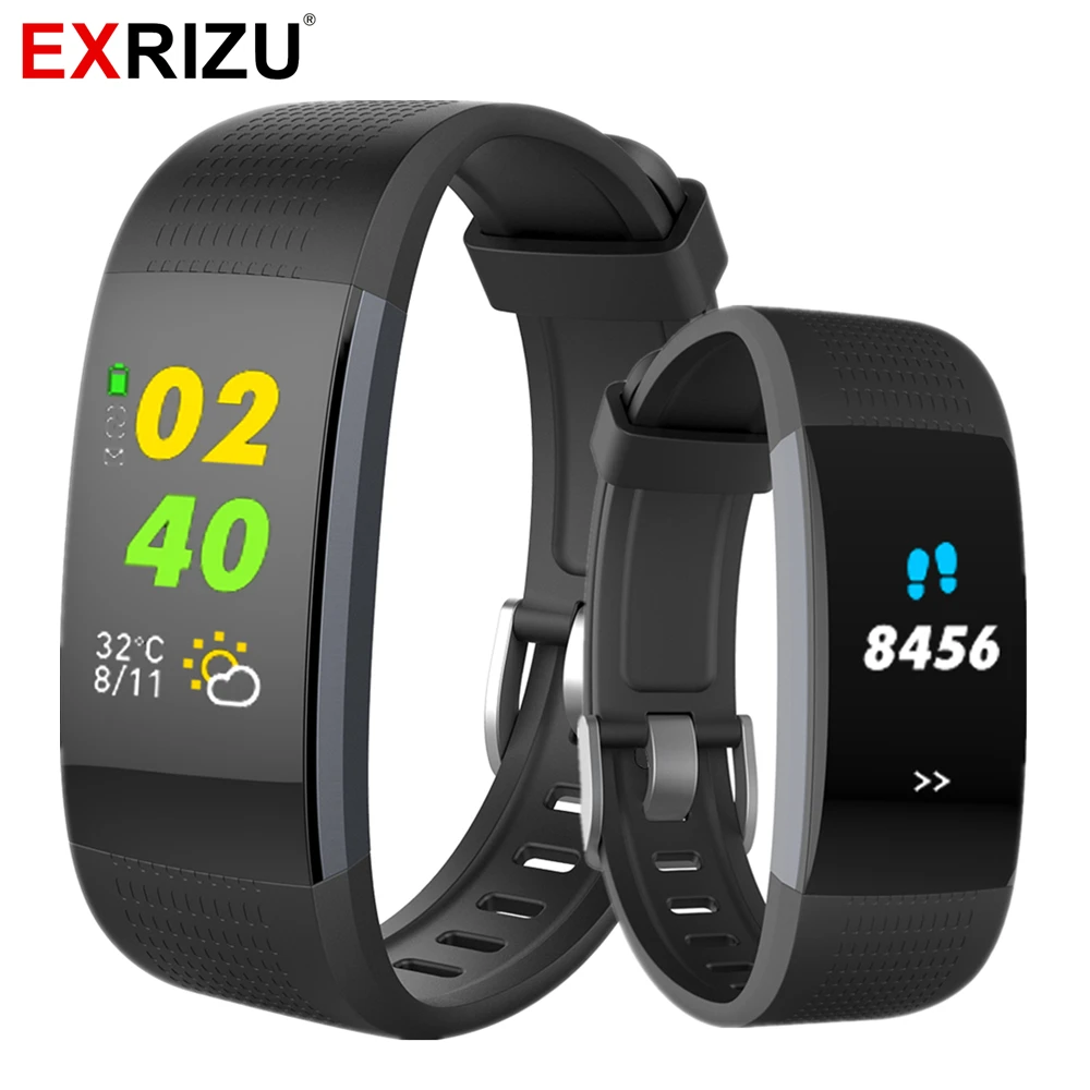 

EXRIZU C20 Smart Watch Smart Wristband Pedometer Fitness Bracelet USB Charging SMS Reminder Heart Rate Monitor for iOS Android