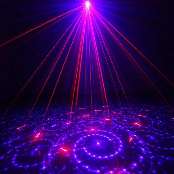 Chims DJ الليزر الإضاءة 3 عدسة 24 نمط المرحلة الرئيسية حزب نادي RB الليزر الأزرق LED المهنية كشاف ضوء عيد الميلاد ديسكو z24RB