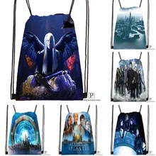 Custom Stargate Atlantis Drawstring Backpack Bag Cute Daypack Kids Satchel (Black Back) 31x40cm#180531-03-59