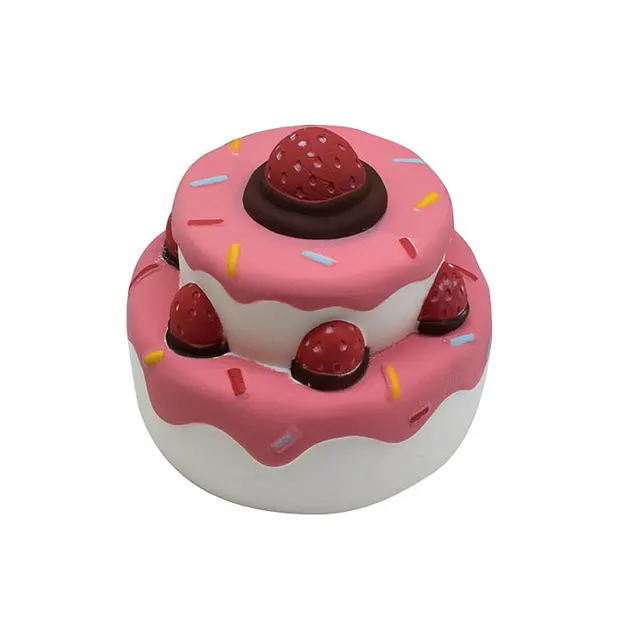 Soft Jumbo Kawaii Squishy Antistress Squishi 2 Layer Strawberry Cake 