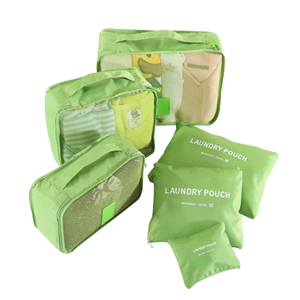 6pcs Travel Packing Bag Space Saver Bags Cubes System Durable Travel