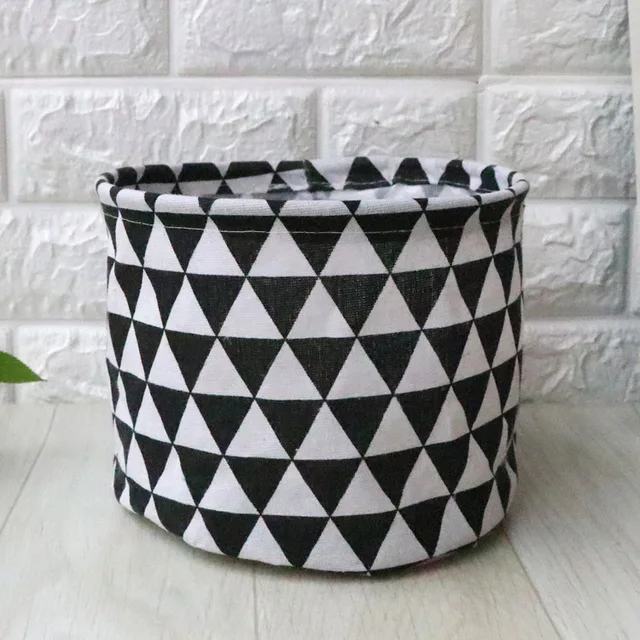 New waterproof cotton and linen desktop makeup organizer folding food