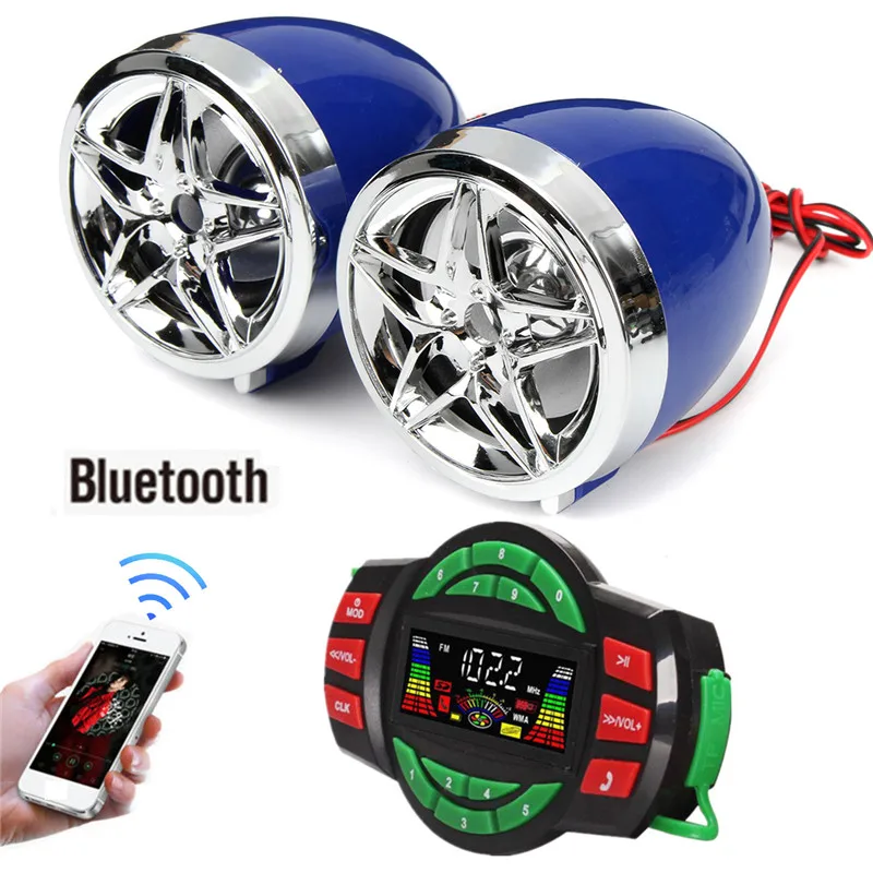 

Motorcycle Bluetooth Audio System Moto FM Radio Stereo Amplifier Wireless TF Card/USB MP3 Player Speaker Hi-Fi Sound Amplifier