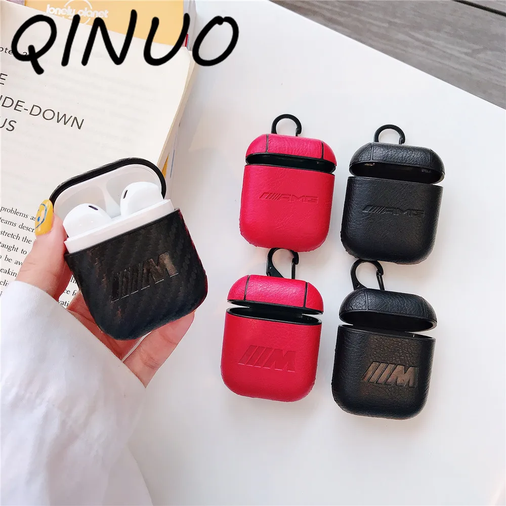 

QINUO Leather Suede Soft TPU Case For Airpods For Air Pods Earphone Protective Cover Waterproof for iphone 7 Headset Accessories