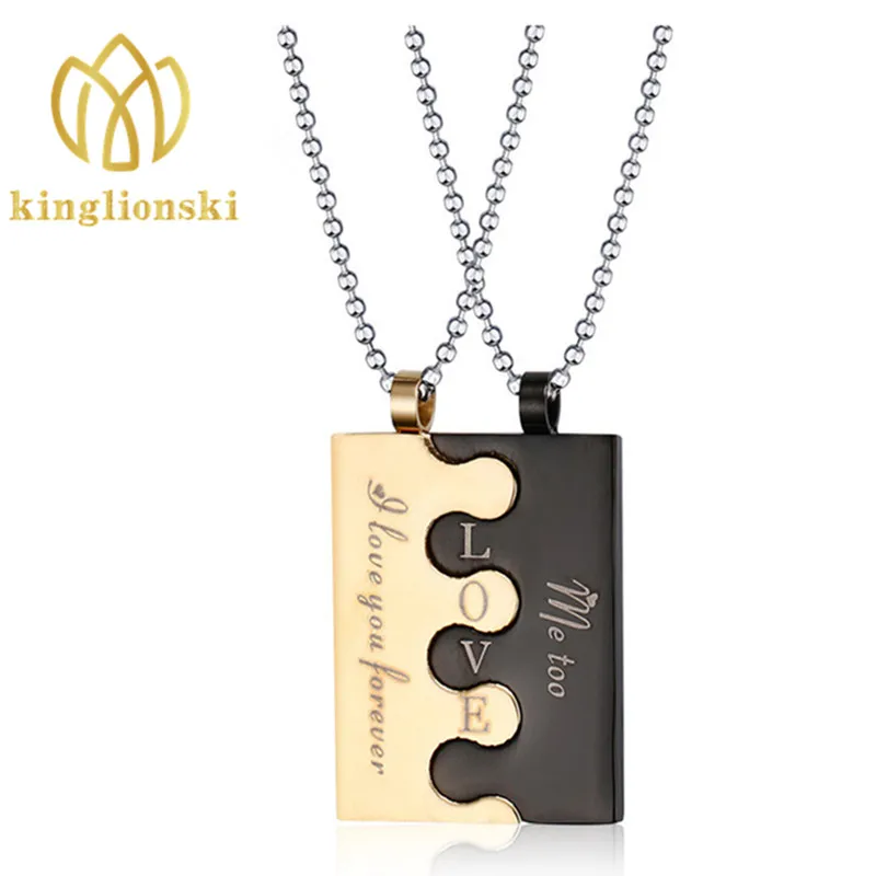 Couple pendant neckla Puzzle couple necklace couple pendant necklace