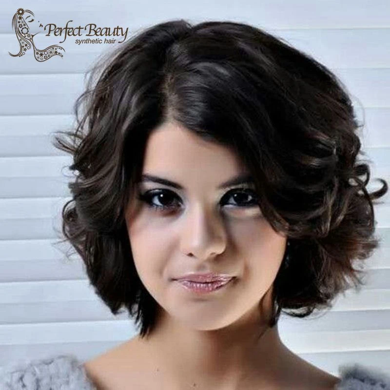 Short Cut Wig Lace Front Synthetic Fake Hair Wig Heat Resistant Black Cute  Short Haircuts Semi Bangs Womans Curly Short Hair Wig|wig bun|wig caps for  lace wigswigs for white women - AliExpress