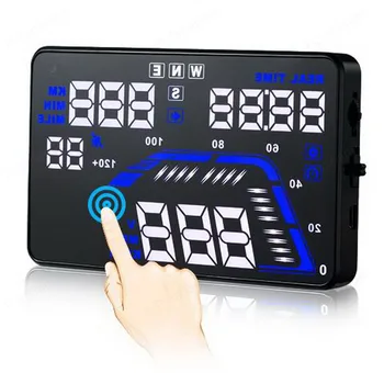 

Universal 5.5 inch HD Q7 car head up display with GPS Windshield Projector Overspeed Warning Multi-color Auto HUD display