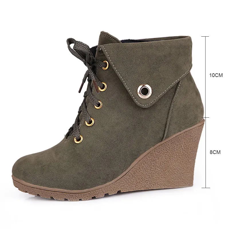 womens wedge work boots