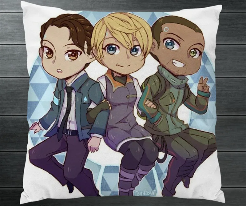 pics Detroit Become Human Connor X Kara Fanart detroit become human connor hanke markus kara two side pillowcases fanart pillow cushion case cover collection cosplay gift p1