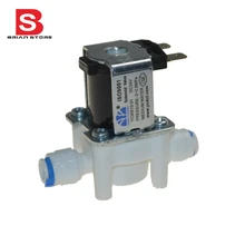 12VDC alta calidad 1/4 “Manguera de conexión rápida NC Válvula Electromagnética Eléctrica De Plástico Acuario RO Sistema de Agua
