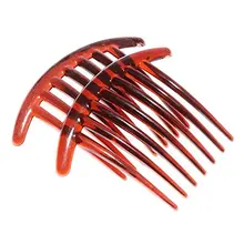 2 unids Pin Peine Del Pelo Accesorios De Plástico Mujeres de La Señora Fashion Brown
