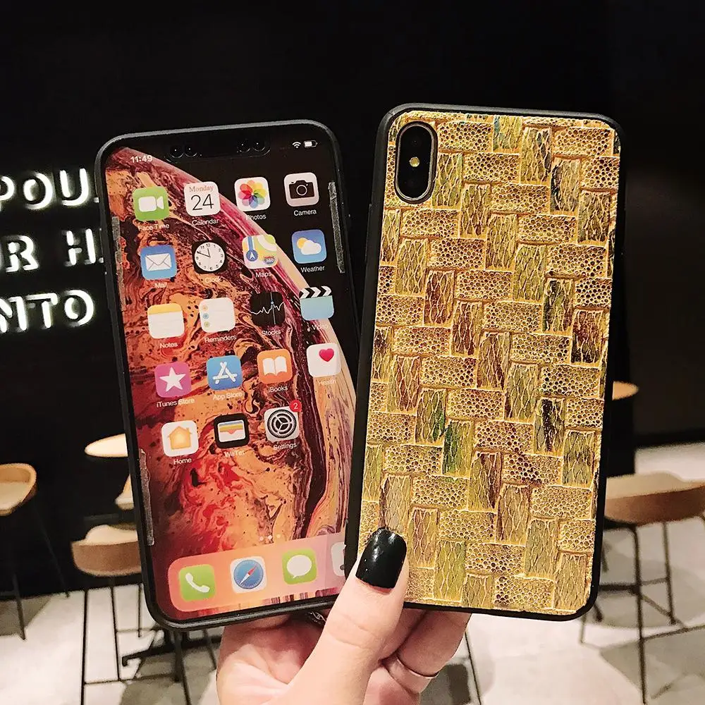 Роскошный тканый чехол для iPhone 5 5S SE 6 6s Plus 7 8 X XS Max мягкий силиконовый XR Fundas| |