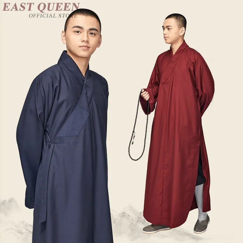 Buddhist monk robes men traditional Buddhist Shaolin uniform clothing Chinese Shaolin monk robes DD391 F