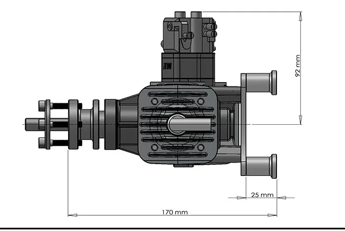 Оригинальный DLE60 60CC DLE Twin цилиндр 2-удара бензин/бензиновый двигатель для самолета