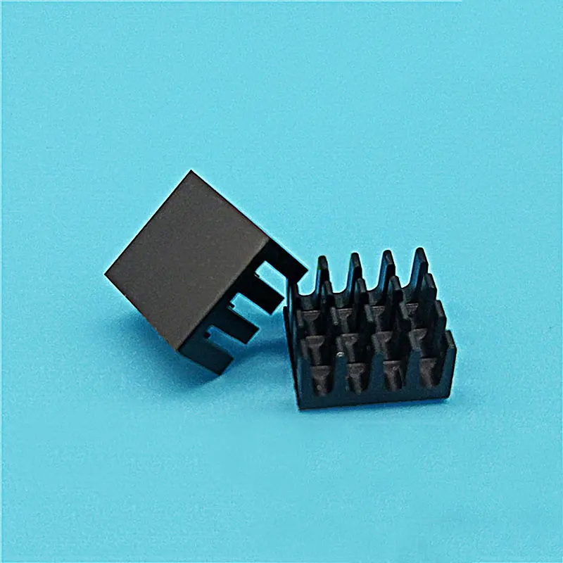 Горячая 100 шт AL6063 Черный Защитный алюминиевый профильный радиатор 14*14*7 мм Мотор электронный DIY печатная плата Ram охлаждающий модуль