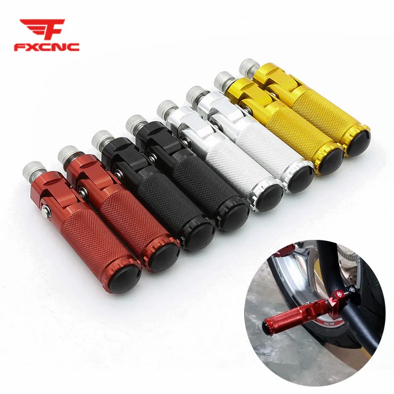 

1Pair FXCNC Motorcycle Folding Footrests Footpegs Foot Rests Pegs Rear Pedals For Yamaha YZF R15 R3 R25 FZ16 XJ6 TDM 650