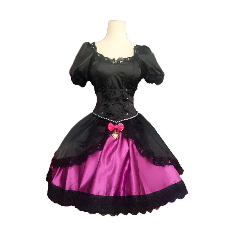 

OW Cosplay Costume D.VA DVA Hana Song Black Cat Officer Dress Cosplay Costume Full Sets with ears socks and gloves