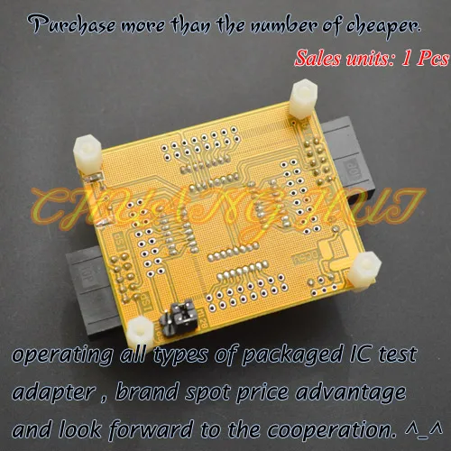 Clamshell TQFP64 LQFP64 test socket AVR ISP/JTAG MCU for atmega64 atmega128