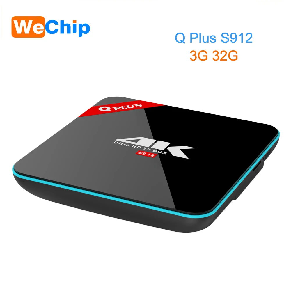 Pаспродажа Q плюс Android 6,0 ТВ коробка 3g 32G Amlogic S912 2,4G + 5G двойной Wi Fi Bluetooth 4,0 1000 м LAN Meidia игрок PK H96 Pro + T95Z плюс коробка