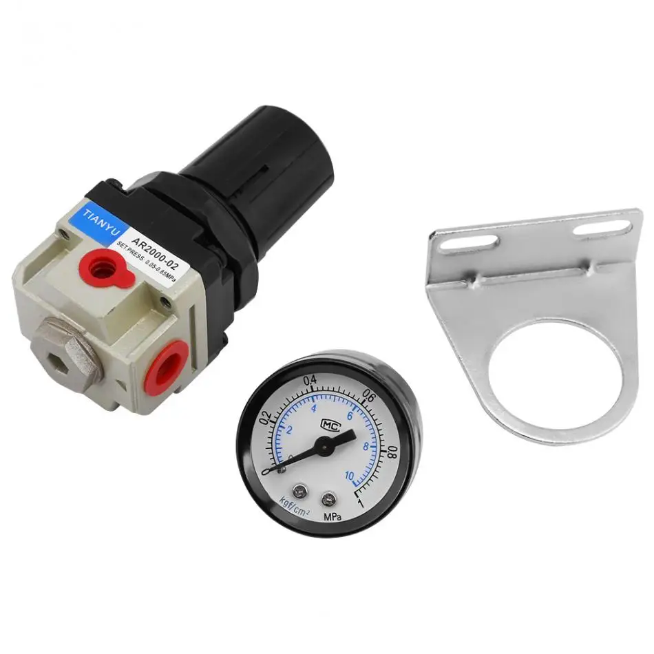 1 шт. регулятор давления воздуха G1/4 с манометром|gas regulator with gauge|gas pressure regulator1 |