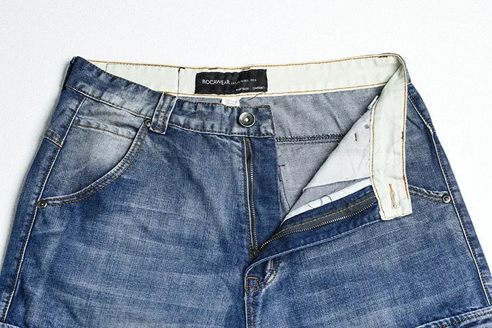 Новые 2016 мужские свободные джинсы хип-хоп скейтборд мужские короткие джинсы модные брюки размер 30-46 большие карманы