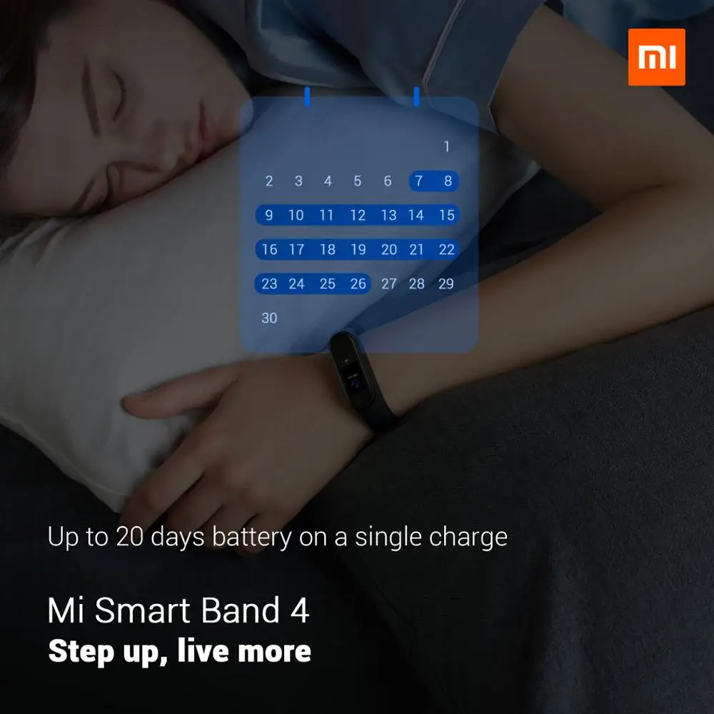 Глобальная версия, Xiaomi Mi, 4 Смарт-часы, пульсометр, фитнес-трекер, браслет, цветной дисплей, смарт-браслет, 135 мАч