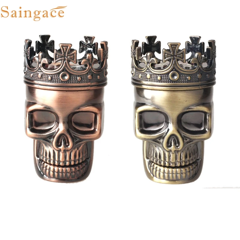 Сладкая Корица King черепа ручной мельница для перца дыма металла табак пряностей