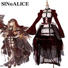 2017 New Game SINoALICE Violent Little Red Hat Cosplay Costume Halloween Party Vestal Uniform Fancy Ball Deluxe Full Dress