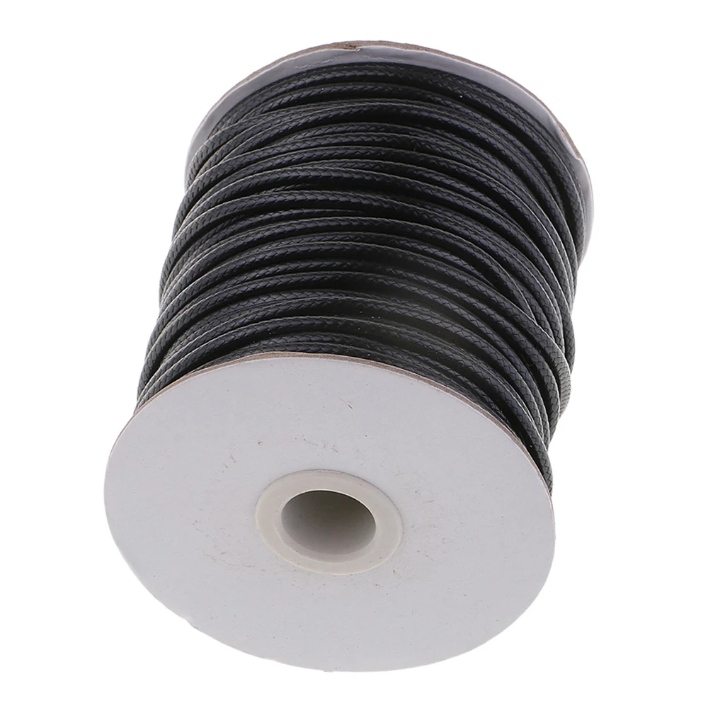49 Yards/Roll Waxed Cotton Cord DIY Necklace Bracelet Jewelry Beading Making String 3mm 4mm Round Leather Sewing Thread