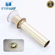 FYPARF Sink Stopper Brass Bathroom Lavatory Sink Pop Up Drain Vanity Vessel Sink Drain Plugs Without Overflow Bathroom Accessory drains bathroom parts brass black lavatory vessel vanity sink pop up drain stopper with overflow faucet accessories hj 0618h