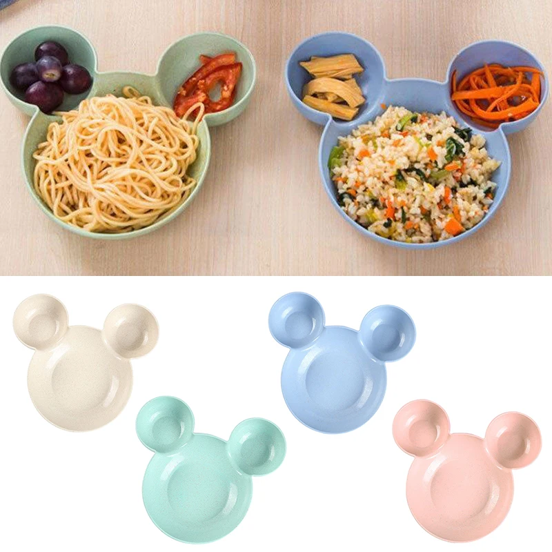 New Creative Kids Bowl Sub Salad Plate Pure Natural Plastic Tableware Dinnerware 4 Colors