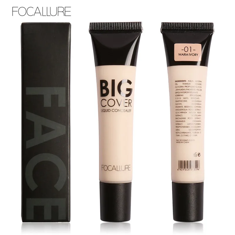 

FOCALLURE Liquid concealer Face Cream Primer Pigment Camouflage Facial Invisible Wrinkle Cover Pores Concealer Foundation Base