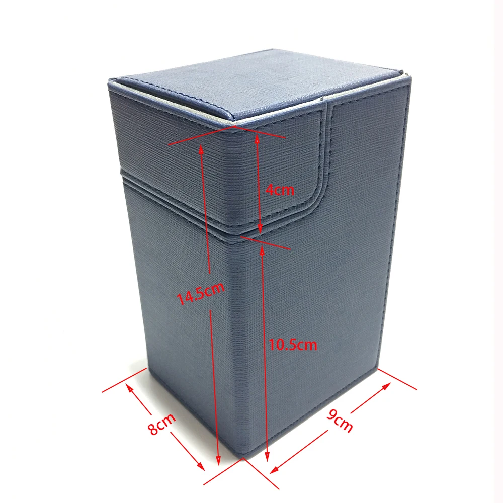 

Blue Color Middle Size Deck Box Top Open Deck Case For Magic Board Game Cards: Blue Color