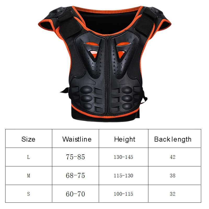 Youth Children Full Body Protector Vest Armor Kids Bicycle Armor Jacket Chest Spine Protection Gear Elbow Shoulder Knee Guard