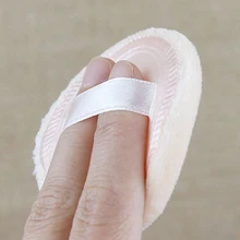 Сухое использование Косметическая основа для макияжа лица Губка пудра для тела слоеное с лентой Чистый хлопок 6 шт женский красивый круглый мягкий