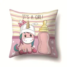 Unicorn Printed Parrot Decor Linen Cotton Cushion For Seat Decorative Throw Pillows Coussin De Salon Decoratif Cojines