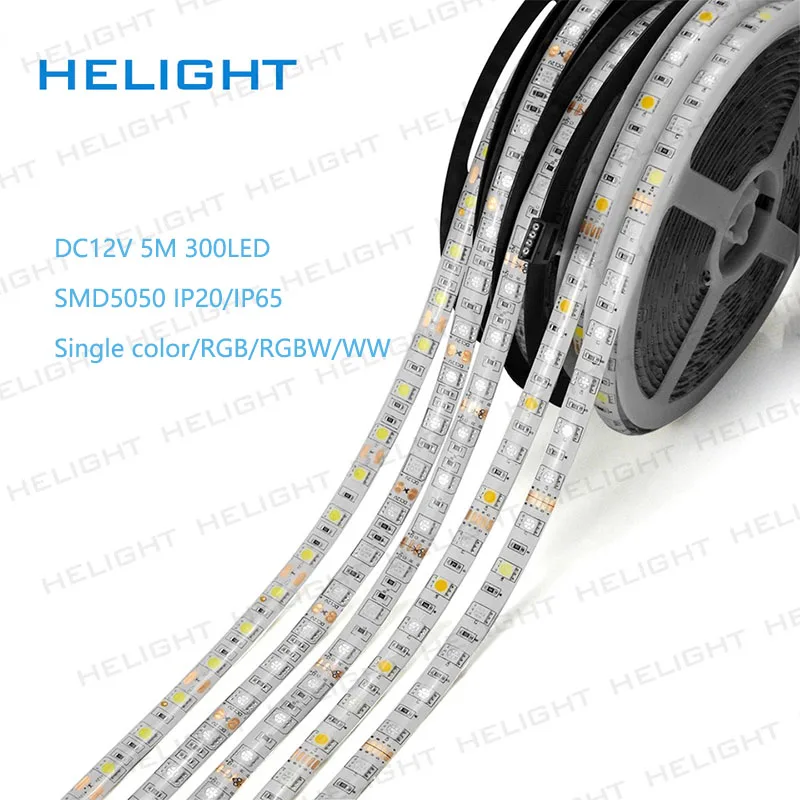 DC12V 5050 светодиодный полосы светильник 5 м 300 светодиодный 5050 одного цвета/RGB/RGBW/WW IP65& IP20 светодиодный гибкие полосы светильник фестиваль декоративный светильник