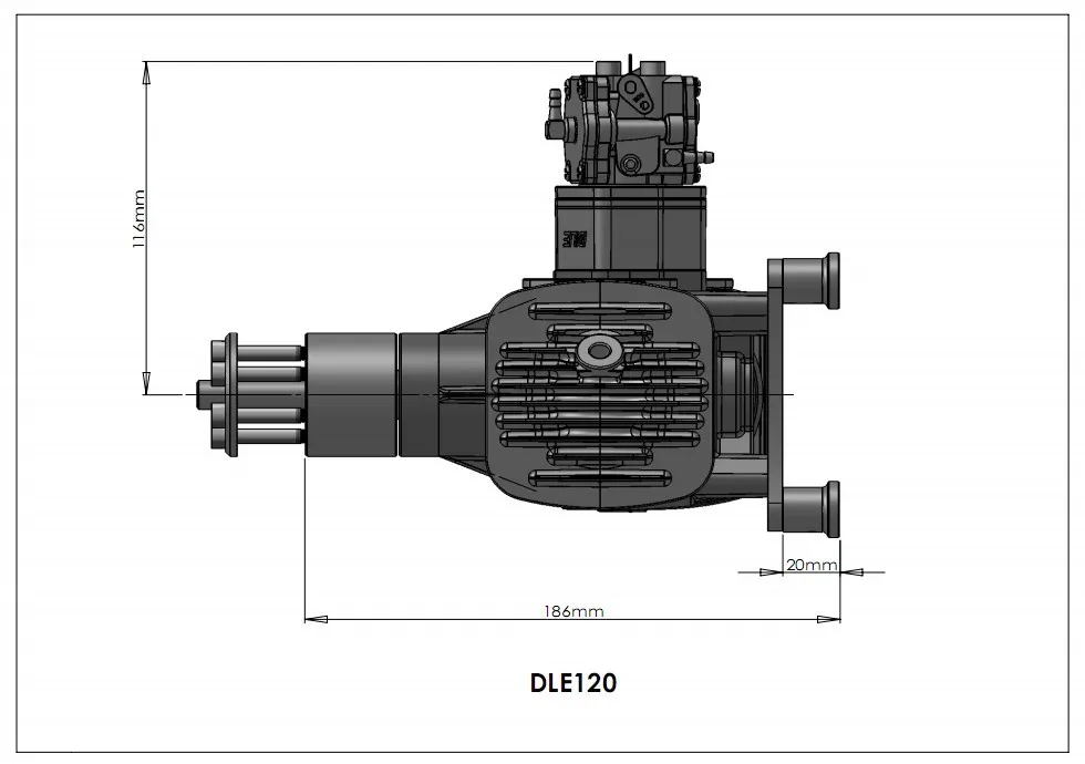 DLE 120 120CC газовый двигатель для радиоуправляемой модели самолета, запчасти,, двигатель DLE 120