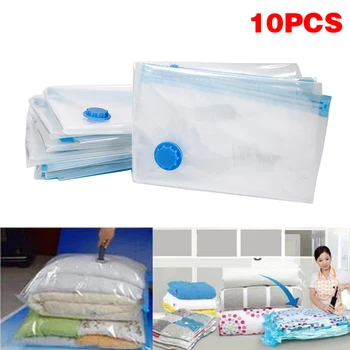 

10pcs/set 80*60cm Vacuum Storage Bag Transparent Border Foldable Extra Large Compressed Organizer Saving Space Storage Bags HWC