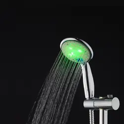 3 цвета Изменение водяного питания светодиодный термочувствительный цифровой дисплей ручной ванной душевая головка спрей для воды
