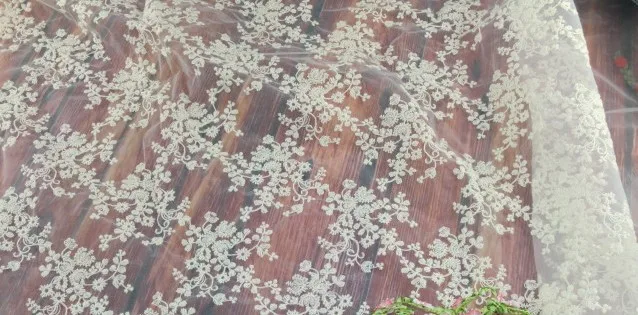 

High quality net base and cotton embroidery lace fabric,XERY B010
