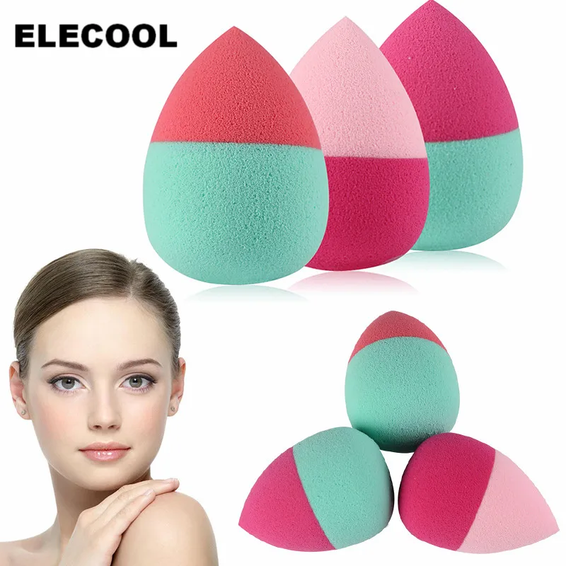 

ELECOOL 3pcs Soft Makeup Sponge Puff Beauty Makeup Puff Foundation Esponja Maquiagem Waterdrop Shape Puffs