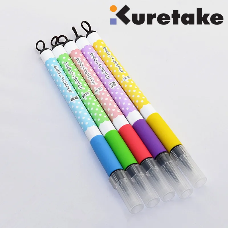ZIG BIMOJI FUDE Pen Kuretake Brush Colorful Japan | Канцтовары для офиса и дома