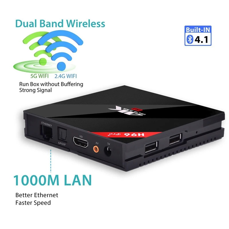  Original H96 Pro Plus android smart tv box 7.1 Amlogic S912 Octa Core 3G/32G dual wifi BT4.1 4K H96
