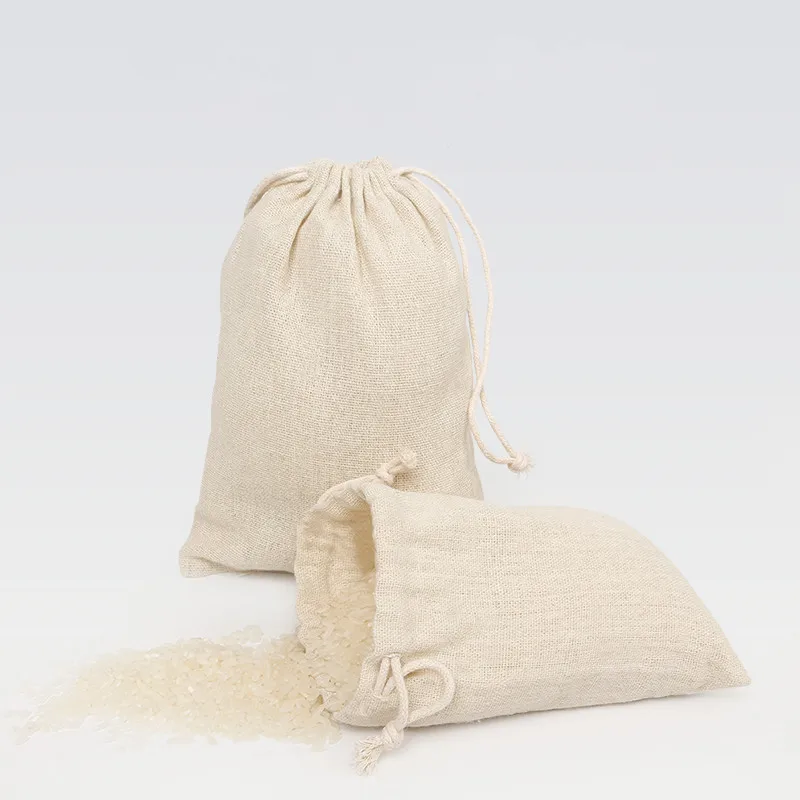 Wedding Birthday Party Favor Bags 13x18cm(5x7) Necklace Bracelet Jewelry Makup Linen Drawstring Pouches Cotton cloth bag Jewelry Packaging