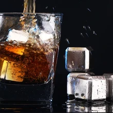 4/6/8 шт. Нержавеющая сталь кубики льда многоразовые охлаждающие камни для виски вино, держите ваш напиток холодный корде
