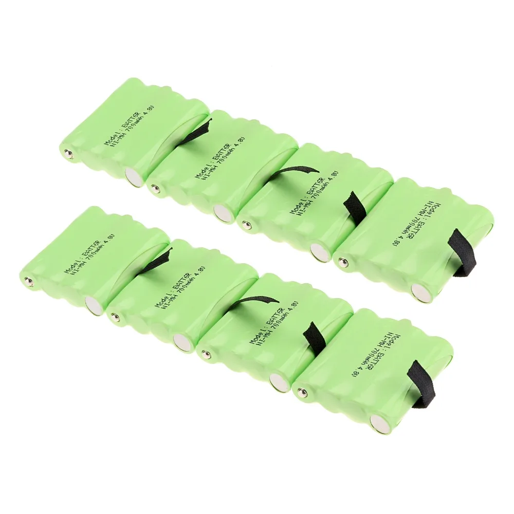 8PCS 700mAh 4.8V Rechargeable Ni MH Battery Pack Two Way Radio Battery