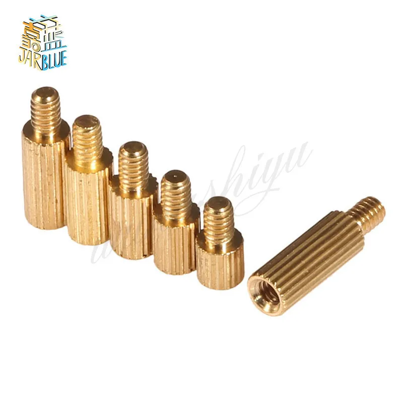 M2 Brass Knurled Spacer Threaded Standoff Spacer Pillars PC Motherboard Spacer 