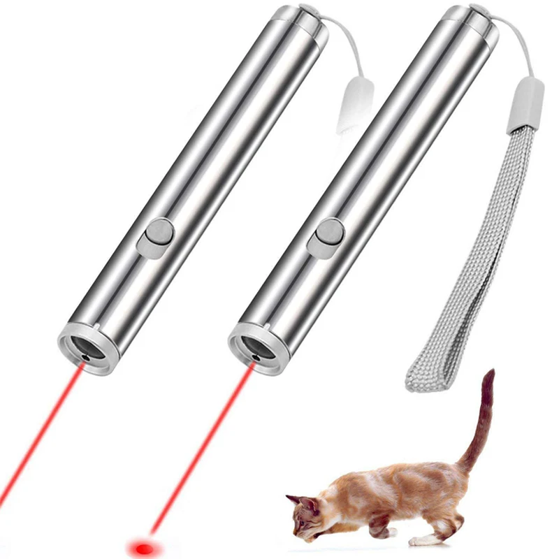 Funny Pet Cat Laser Pen Stainless Steel Cat Laser Toy Without Battery