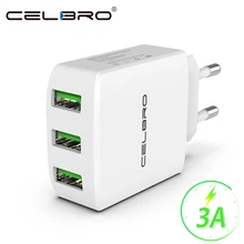 Мульти Usb настенное Зарядное устройство-адаптер с двумя 2 3 порта для подключения к Зарядное устройство мобильного телефона 5v 3a ЕС Универсальный для iphone x, 8, 7 плюс 6 6s